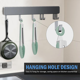 EEKEDO tongs ergonomic handle sage green offers comfortable control even with wet hands