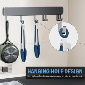 Ergonomic silicone-cushioned handle provides comfortable grip.