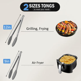 EEKEDO tongs versatile for stirring, lifting noodles, or serving salads.