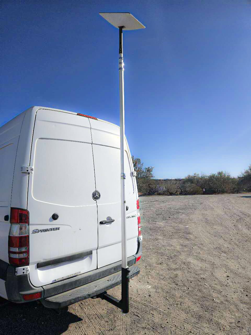 EEZ RV Products flagpole hitch attachment enables quick, road-ready flag displays.