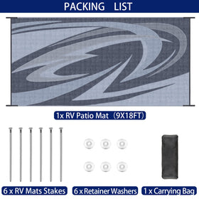 EEZ RV Products stakes and bag included provide secure, easy anchoring.