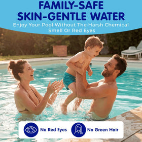Inground pool setup using Eeziblue monthly algaecide