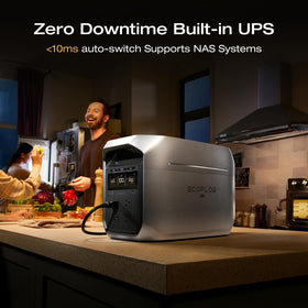 EF ECOFLOW Delta 3 Max Plus ports and controls for quick charging access.