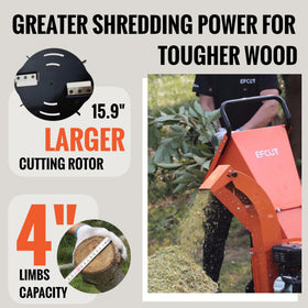 EFCUT C40 feeding hopper in use for easy wood loading