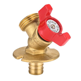 EFIELD brass sillcock construction, corrosion-resistant and durable.