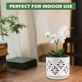 EFISPSS Orchid Pot ventilation and drainage design helps manage water retention.