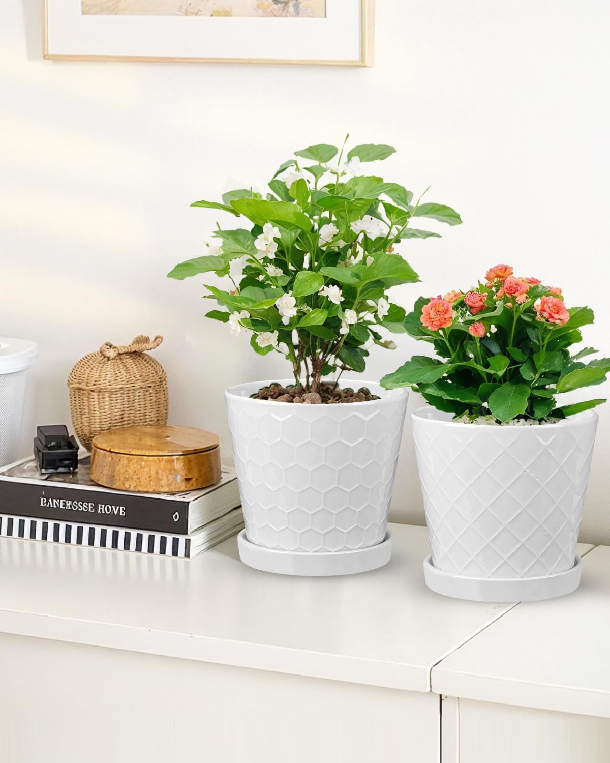 EFISPSS 6-inch pot on office desk as stylish decor.
