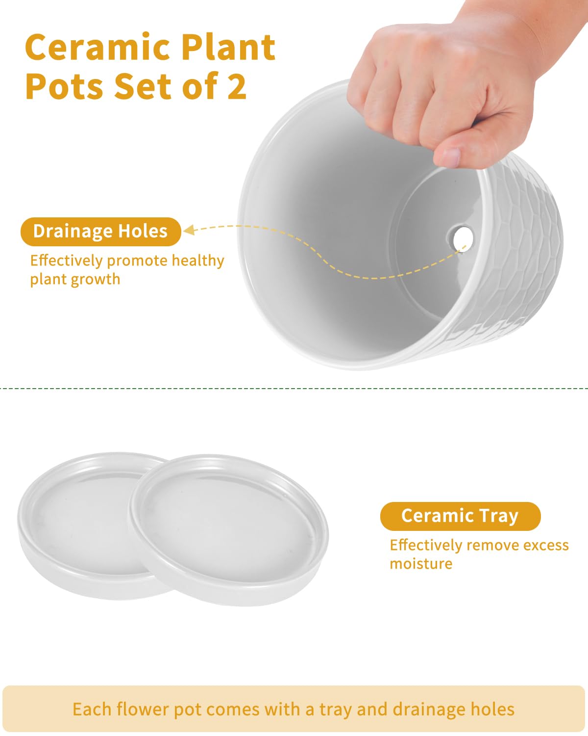 EFISPSS white ceramic pot close-up showing durable high-temperature firing.