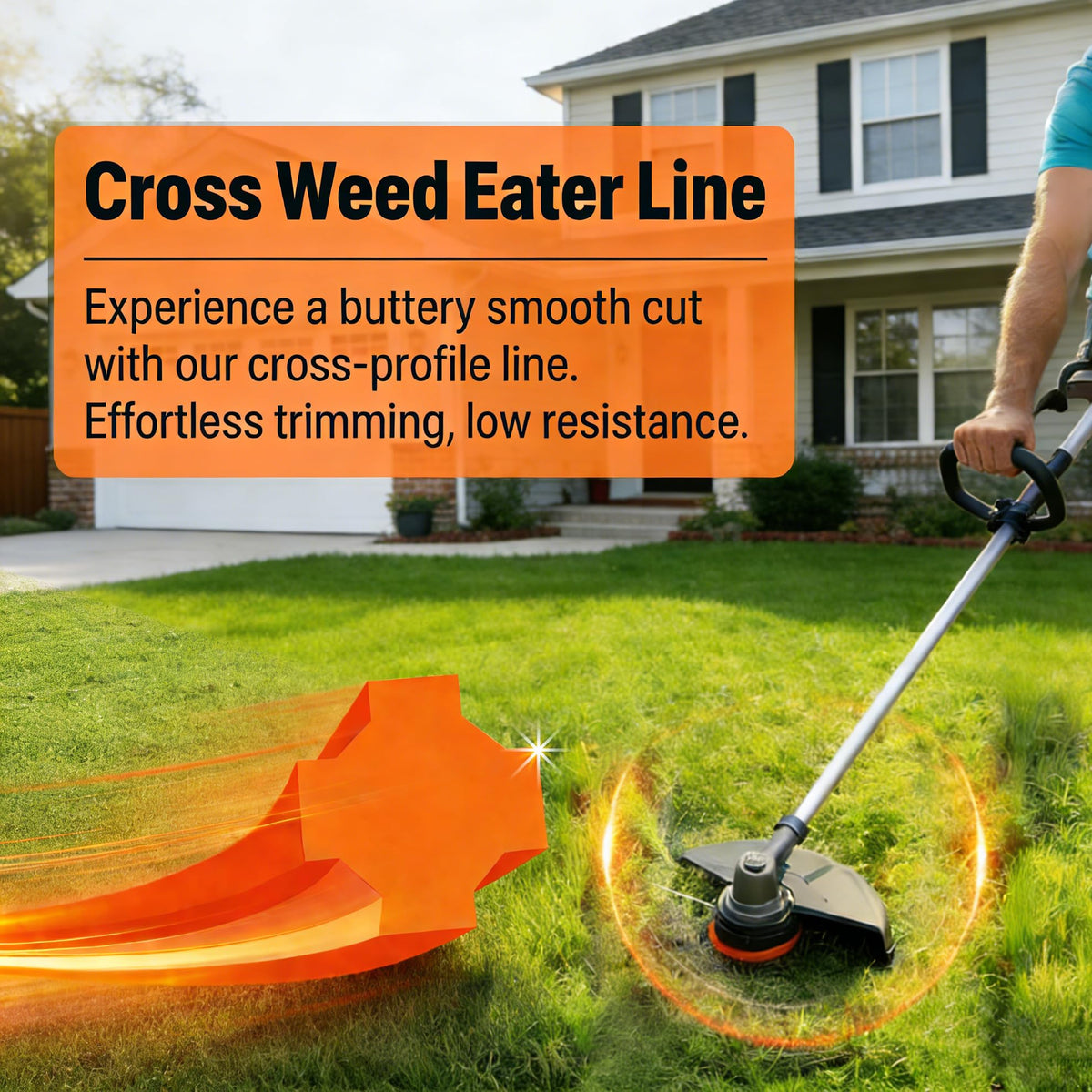 efrozen bright orange line enhances visibility for precise cutting.