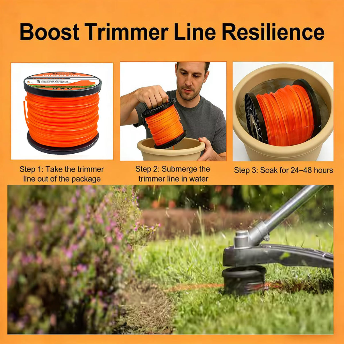efrozen ideal for lawns, fields, and edge trimming tasks.