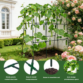 efulycozyy Reinforced Netting encourages even growth for cucumbers and beans