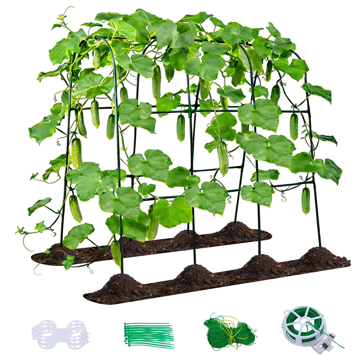 efulycozyy U-Shape Trellis assembly highlights tool-free setup for faster garden setup