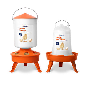 Eggluuz Chick Feeder top fill design for easy refills and clean feeding