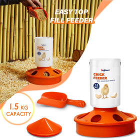 Eggluuz Waterer with 3-height adjustments supports growing chicks