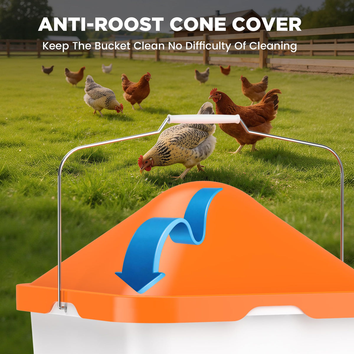 Clean water and reduced waste keep the coop tidy