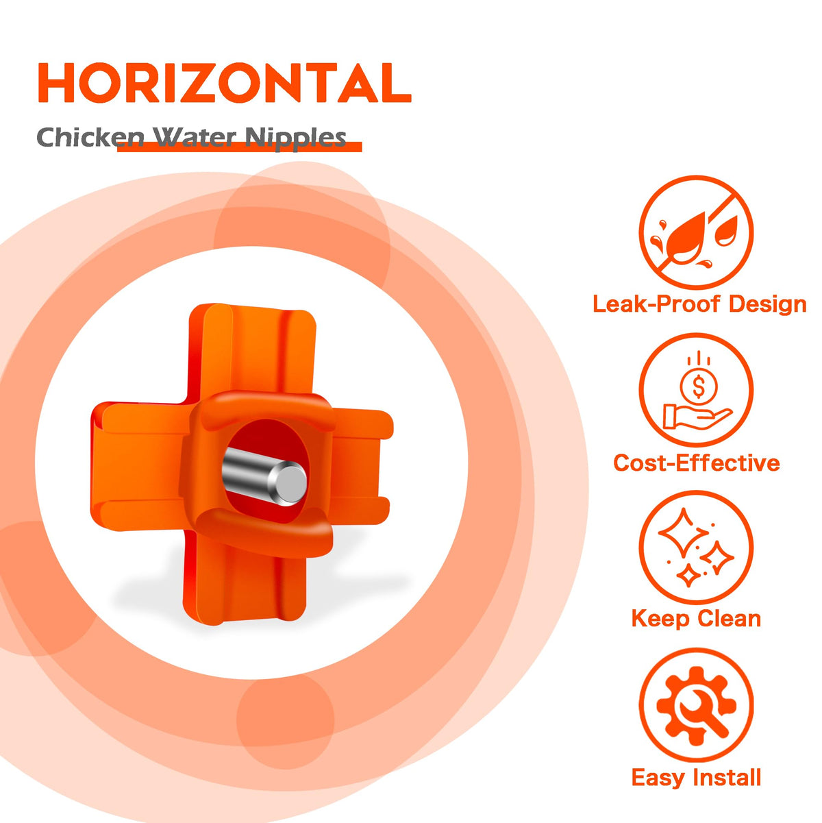 Eggluuz durable plastic and stainless steel nipples resist gum and freezing.