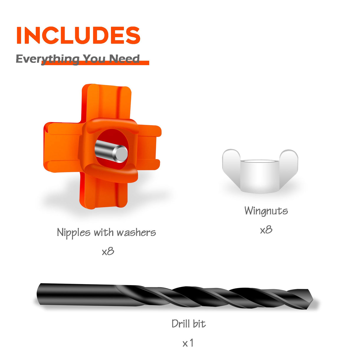 Eggluuz easy installation with drill bit included for quick setup.