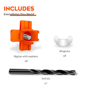 Eggluuz easy installation with drill bit included for quick setup.