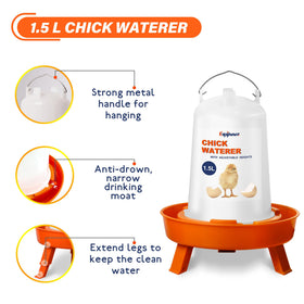 Eggluuz Feeder with adjustable legs to grow with chicks