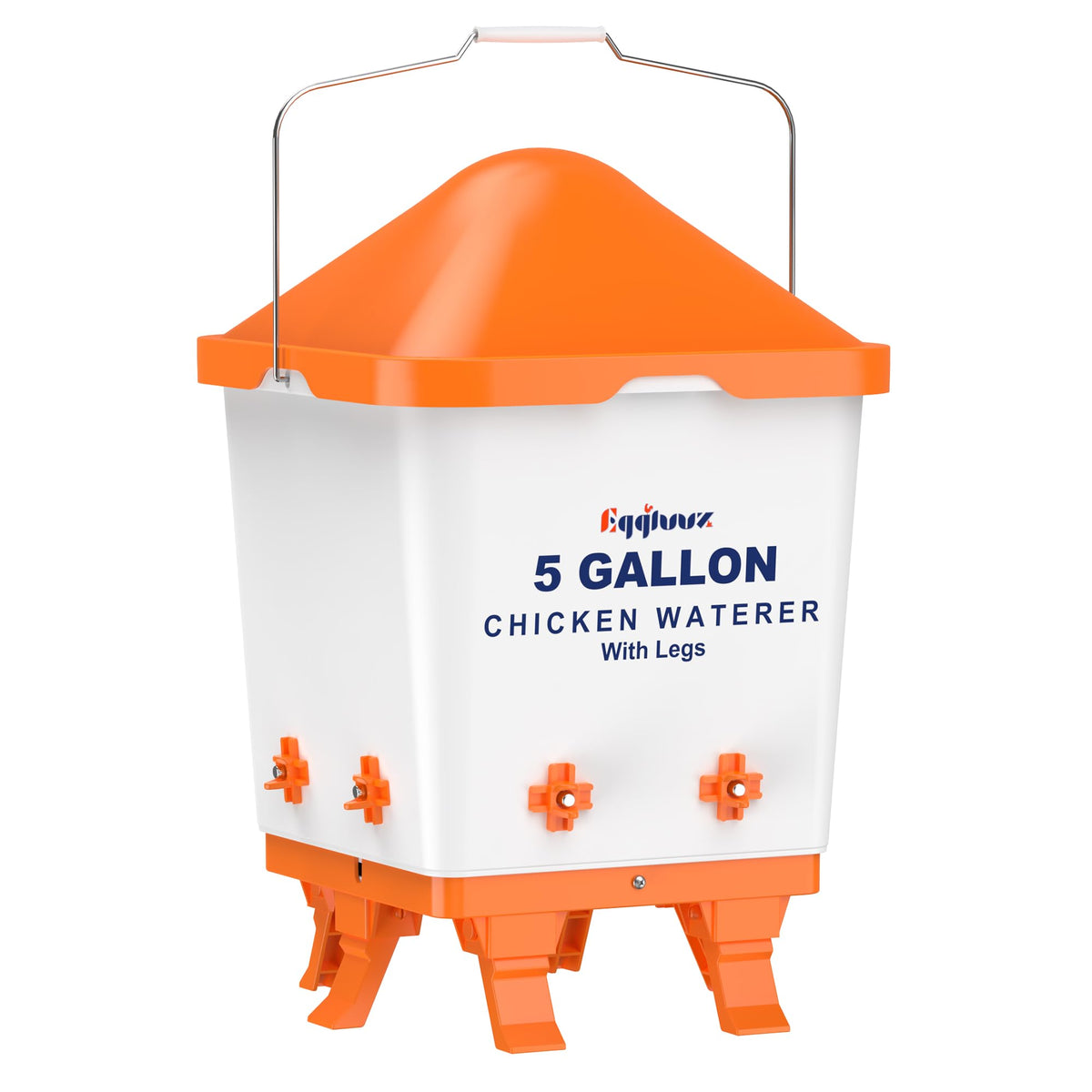 Eggluuz 5-gallon waterer top view with reservoir for easy refills