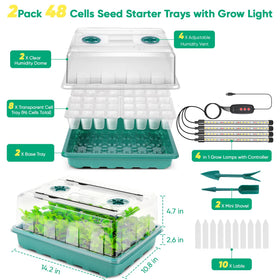 Eglotes adjustable humidity dome maintains microclimate for stronger seedling establishment.