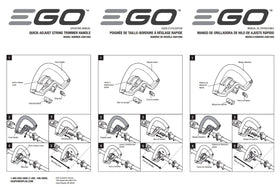EGO Power+ AQH1500 handle with green lever for quick, tool-free adjustments.