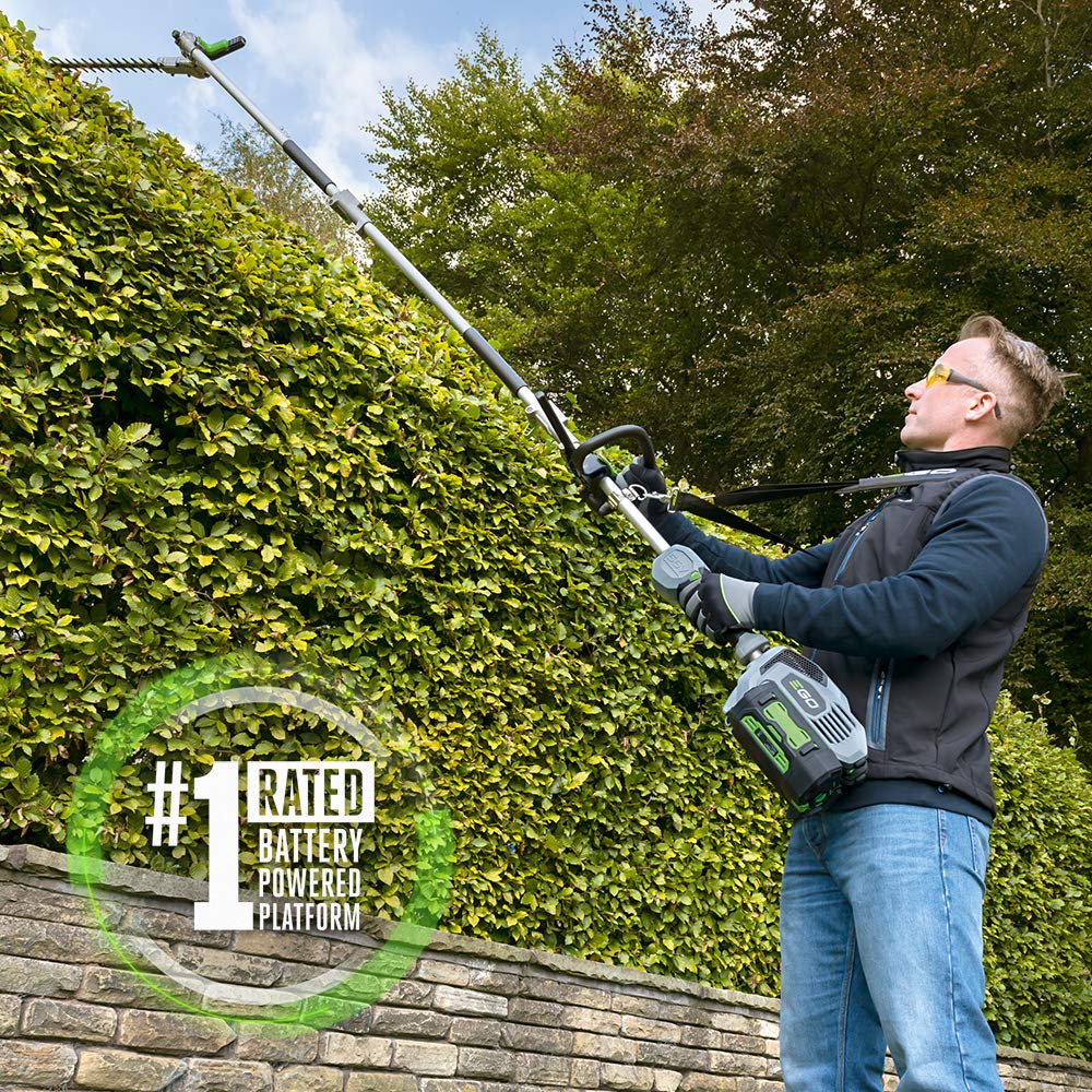Lightweight aluminum build reduces fatigue during tall-tree pruning.