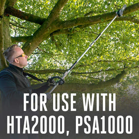 Reach higher branches safely with the 31-inch pole extension.