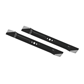 EGO Power+ High-Lift Bagging Blade Set close-up highlights 21-inch blades for strong lift.