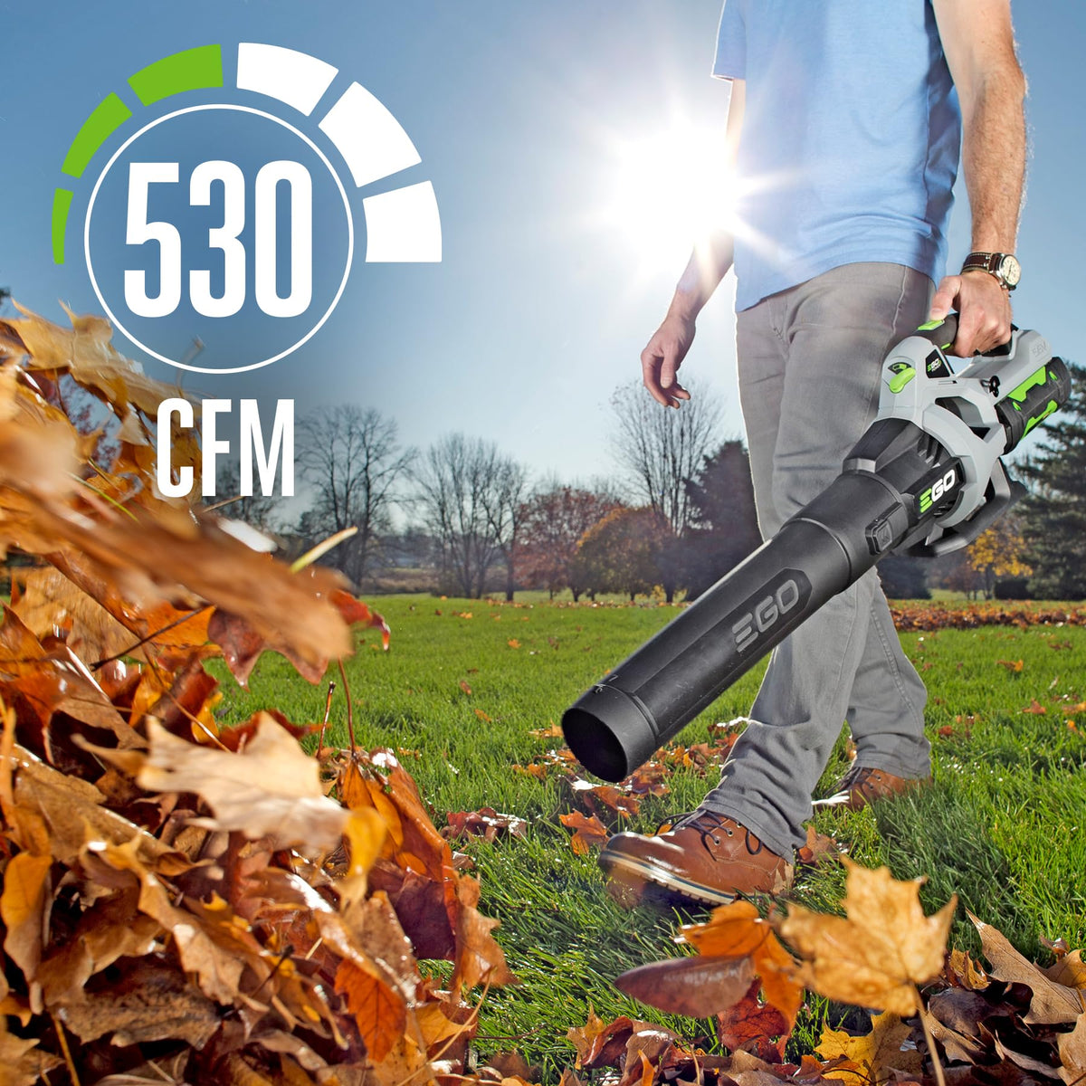 EGO Power+ LB5300 runs up to 75 minutes on a single charge