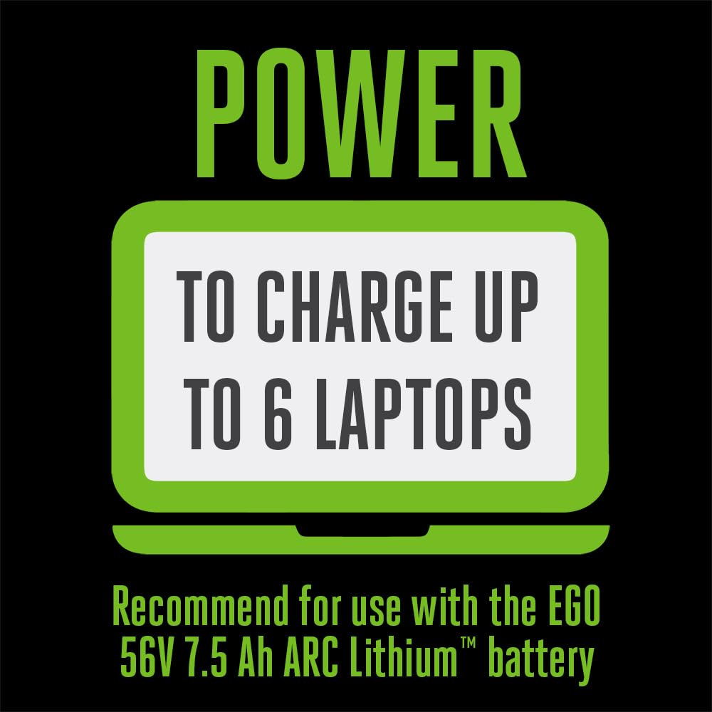 EGO Power+ inverter LED spotlight adds ambient light during outages.