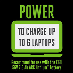 EGO Power+ inverter LED spotlight adds ambient light during outages.