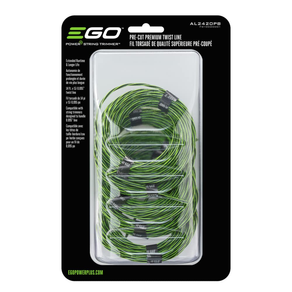 EGO Power+ pre-cut twist line coils ready for quick reload and even cuts.