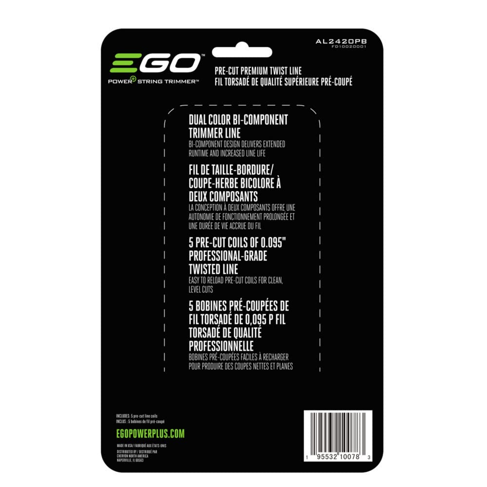 EGO Power+ twist line in action delivering clean, level cuts through tough grass.