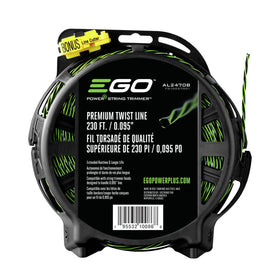 EGO Power+ Premium Twist Line spool showing extended runtime for large yards