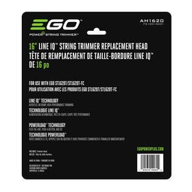 EGO Power+ POWERLOAD compatible head shown with easy reload button for quick line feeds.