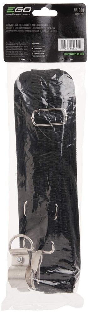 EGO Power+ shoulder strap demonstrates compatibility across multiple tools.