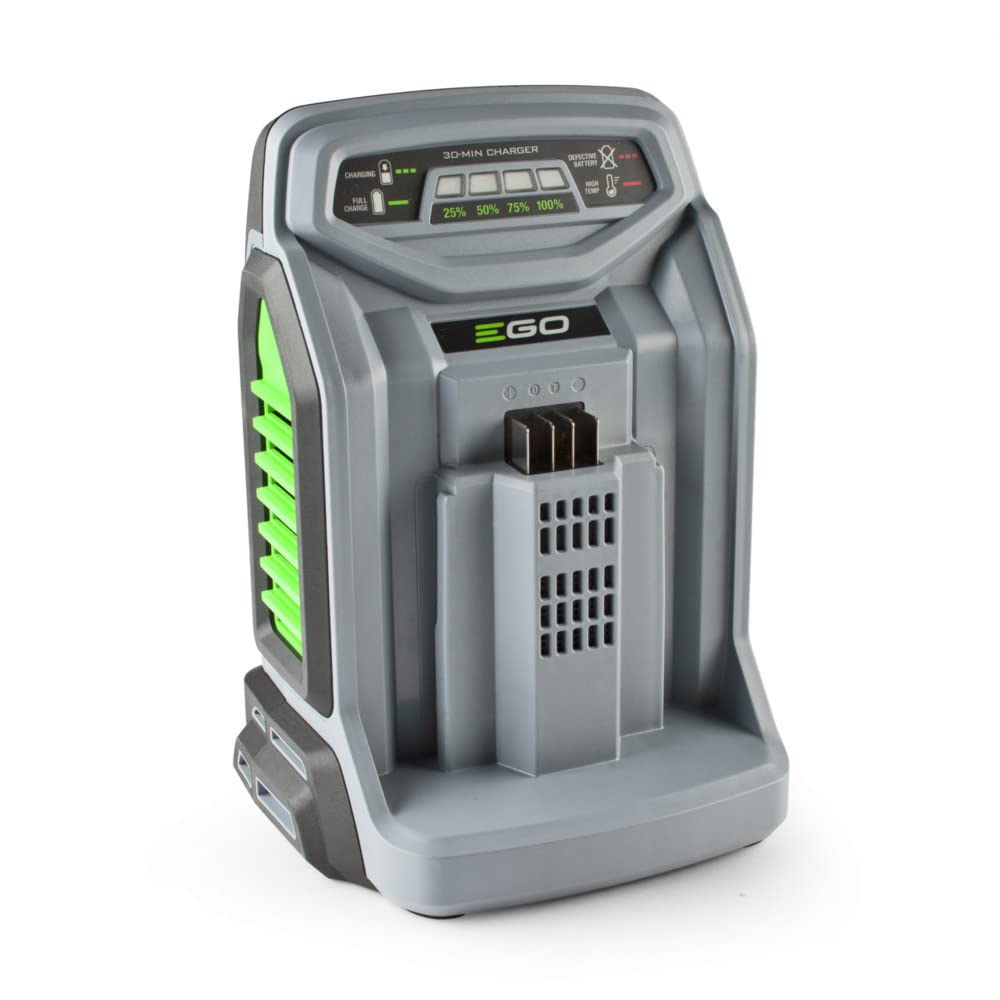EGO Power+ CH5500 rapid charger front view for quick battery top-ups.