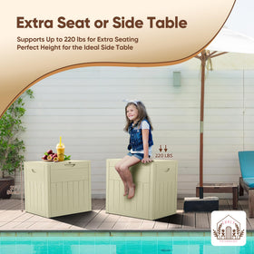 EHHLY deck box side handles for easy moving and repositioning.