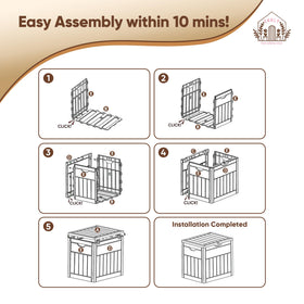 EHHLY deck box weatherproof and lockable for outdoor security.