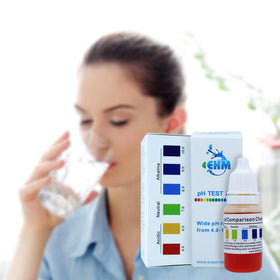 EHM kit testing liquids like water and juice.