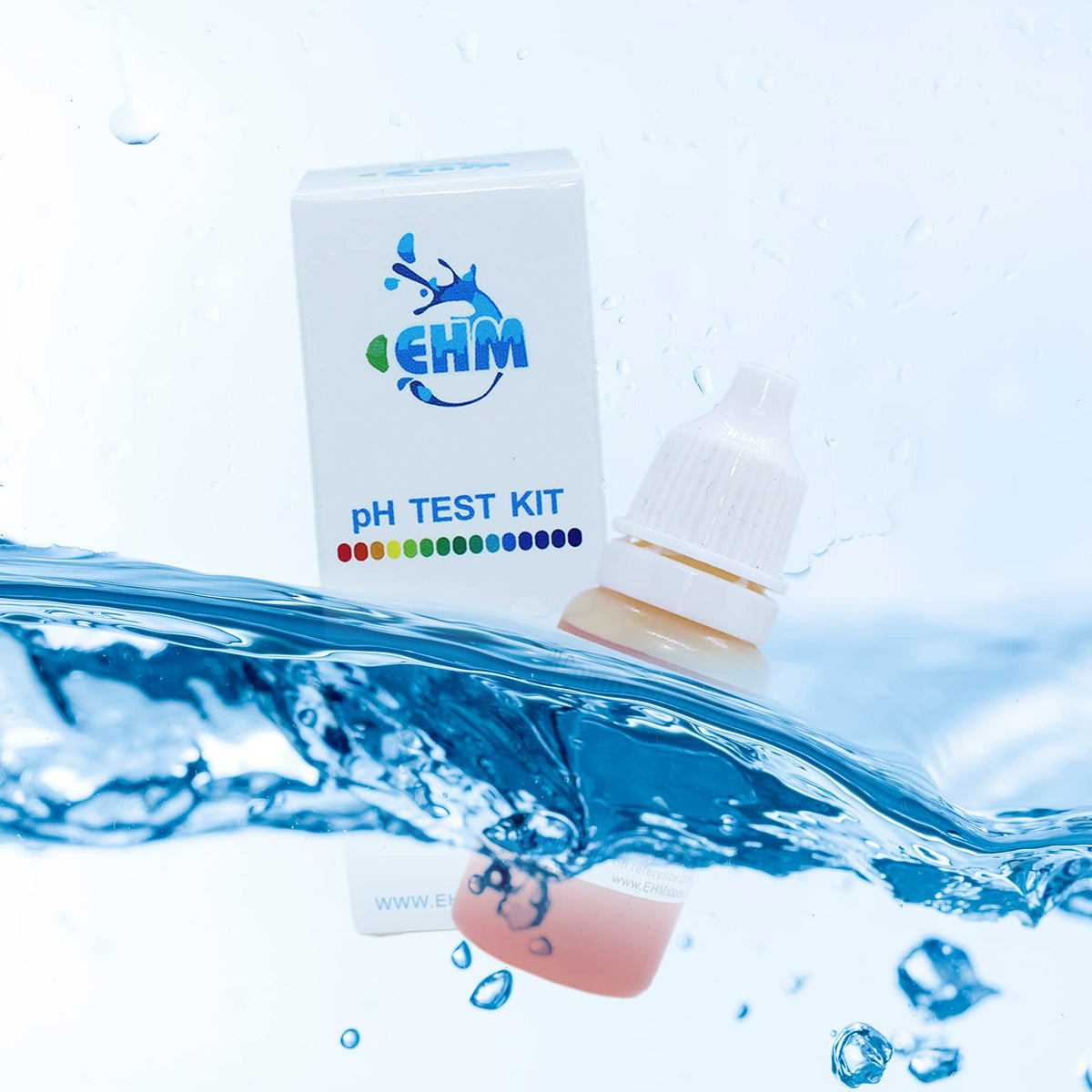 EHM squeeze bottle enables easy pH testing.