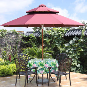 EHouseHome waterproof zippered tablecloth guards against spills while outdoor entertaining.