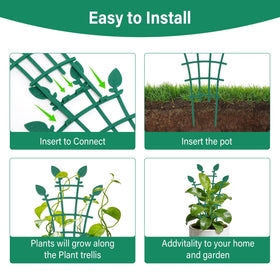 Ehpiern trellis indoor-outdoor versatility fits windowsill and patio planters.