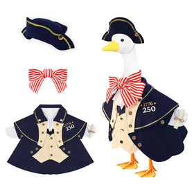 EHZYP 4th of July goose outfit with tricorn hat enhances porch decor.