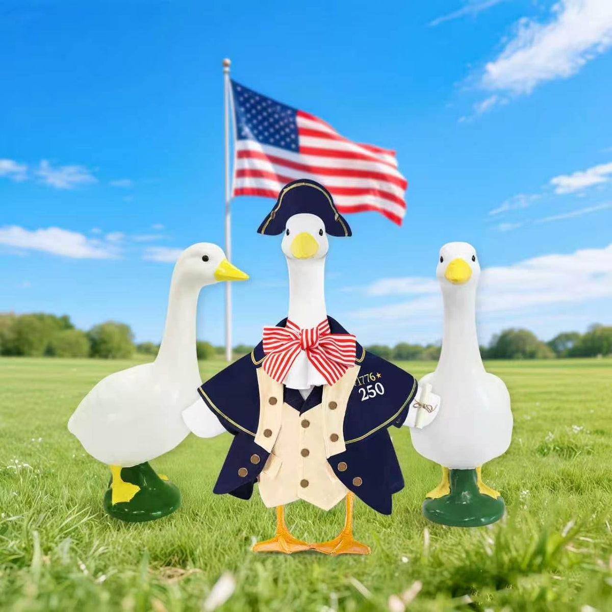 EHZYP outdoor goose ornament adds seasonal whimsy to gardens.