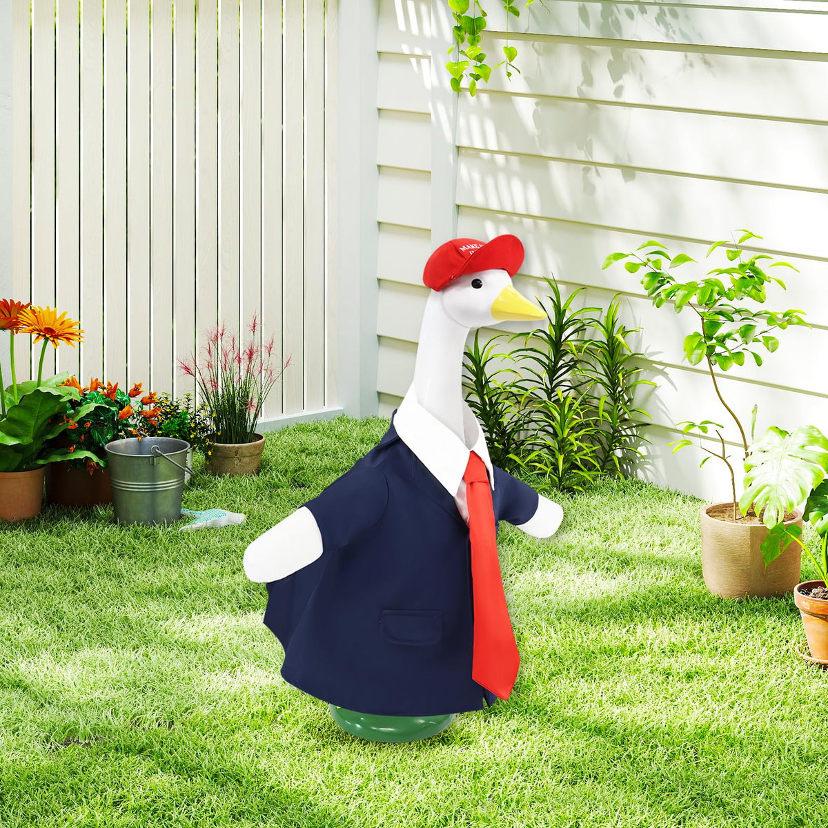 EHZYP patriotic goose outfit set designed for 23-28 inch statues.