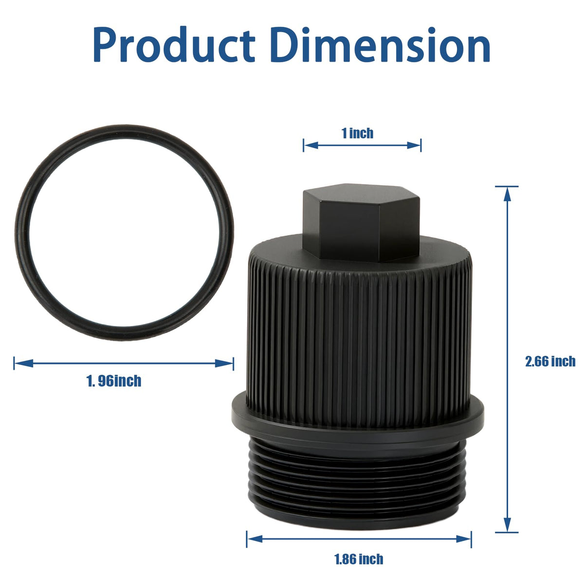 Eiahonen drain plug with O-Ring provides a leak-proof seal during filtration