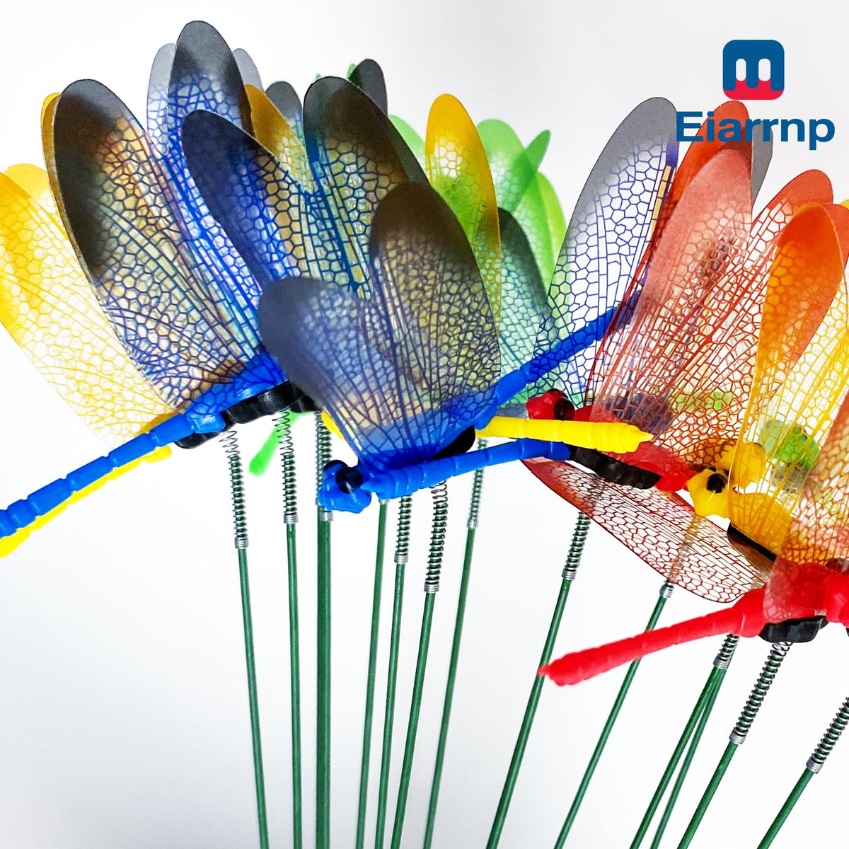 Eiarrnp 3D dragonfly stake in patio garden display