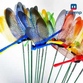 Eiarrnp 3D dragonfly stake in patio garden display
